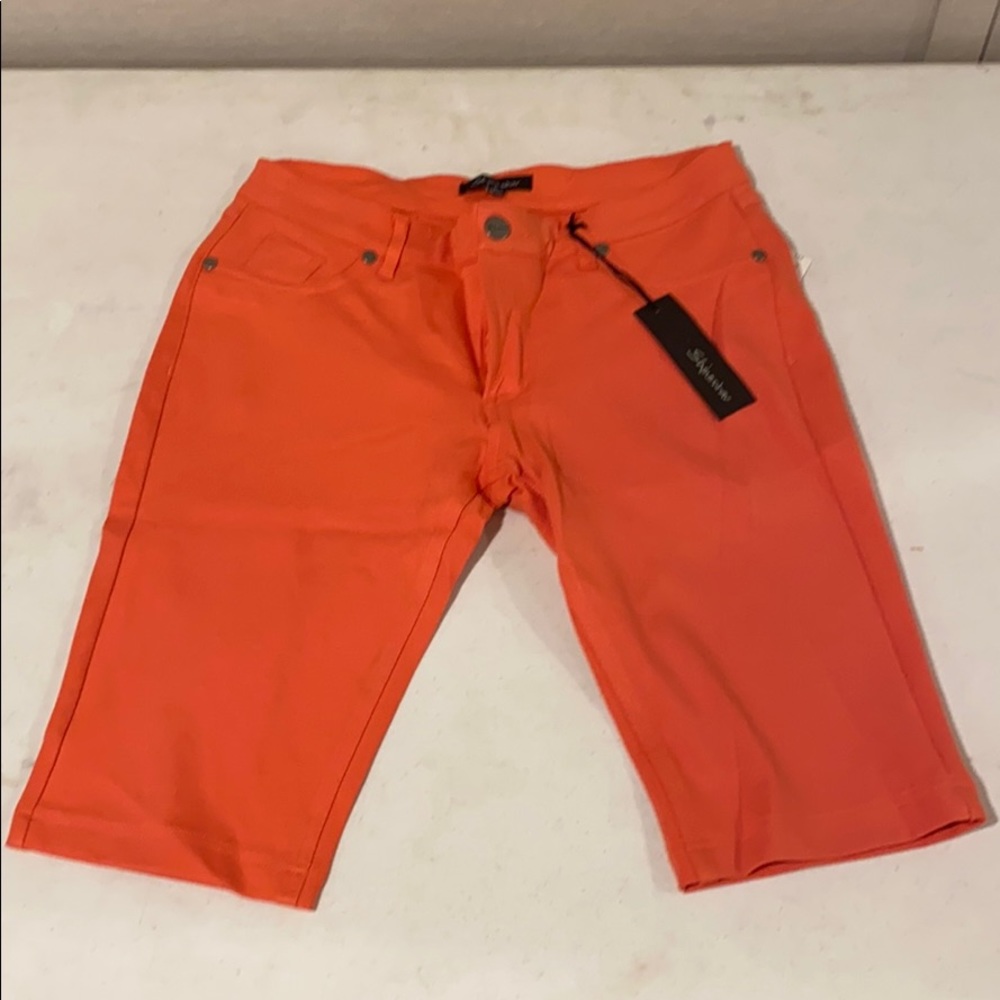 Tangerine Bermuda shorts